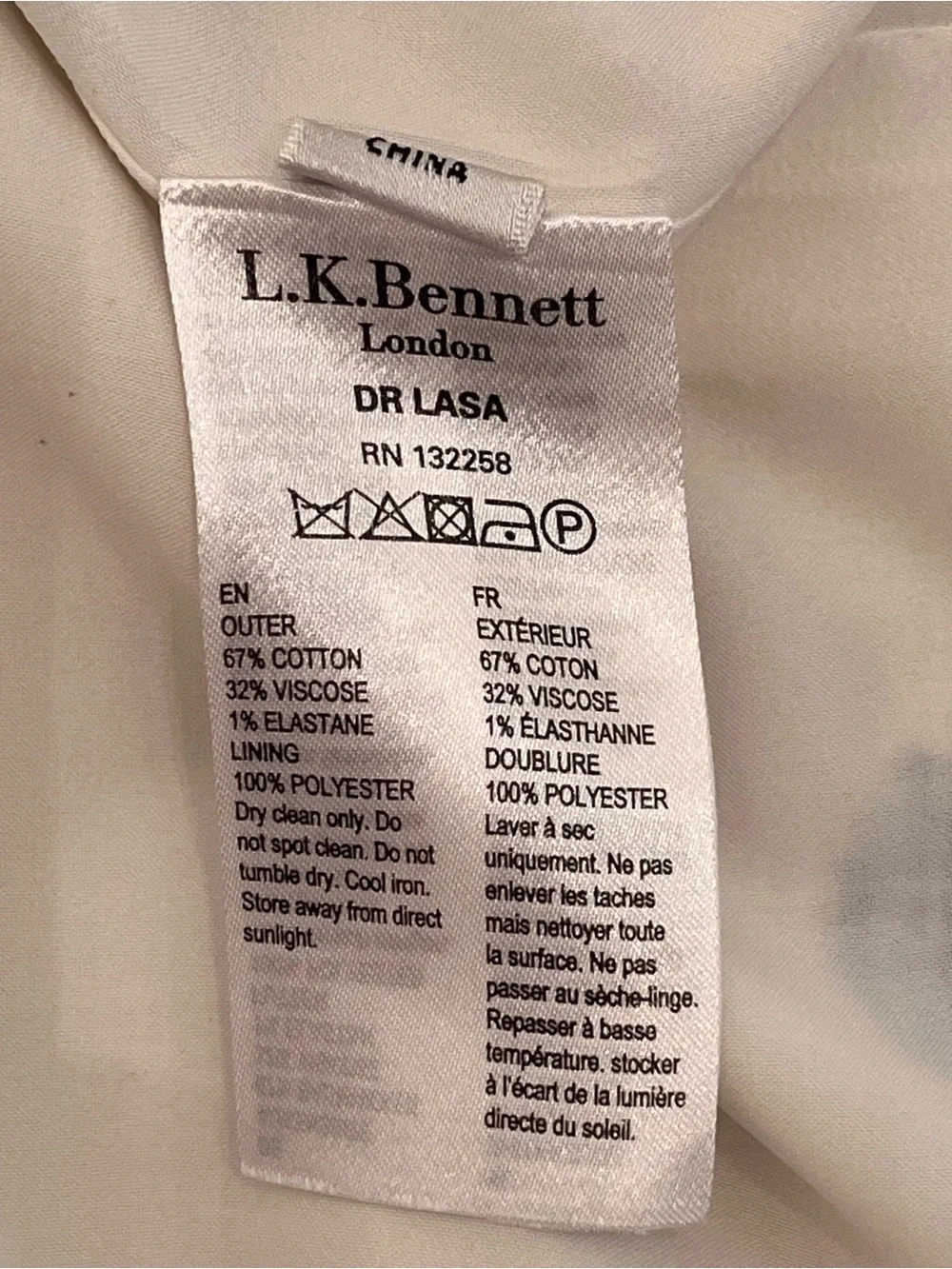 L.K. Bennett Lasa Dress US 2 Blue White Poppy ASO Kate Middleton Floral Pristine - Picture 15 of 15